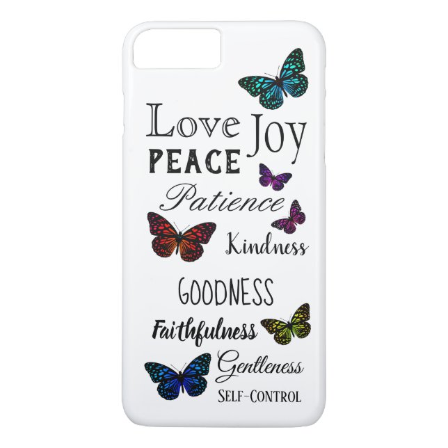 Bright Butterflies Christian Scripting Case-Mate iPhone Skal (Baksida)