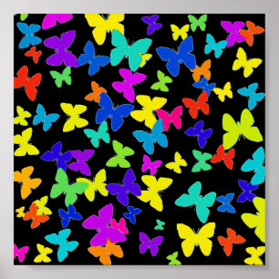 Bright Butterfly Poster Skriv ut