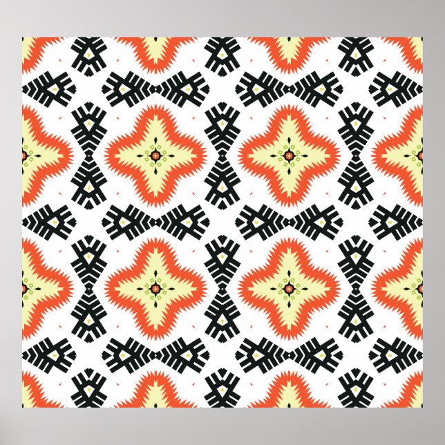 Bright Carpet: Ethnic Aztec Ornament Poster (Framsidan)