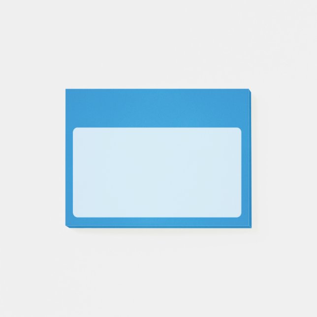 Bright Cerulean Blue med Grainy Struktur Post-it Block (Framsida)
