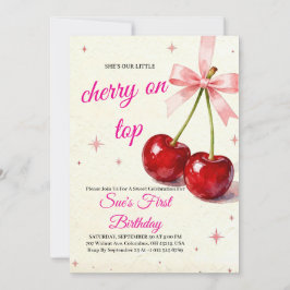 Bright & Cheerful 1st Birthday Invitation Inbjudningar