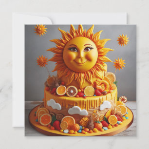 BRIGHT CHEERFUL SOL THEMED BIRTHDAY CAKE INBJUDNINGAR