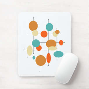 Bright cirklar Retro Mid Century Modern Musmatta