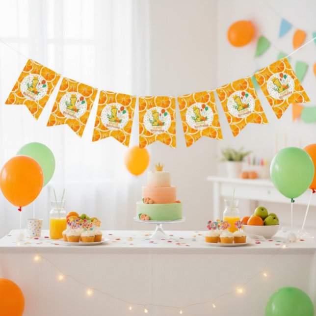 Bright Citrus 1st Birthday Vimplar (Skapare uppladdad)