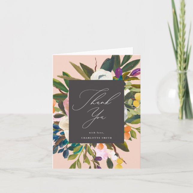 Bright Citrus Flowers | Persikor Tack Kort (Framsida)
