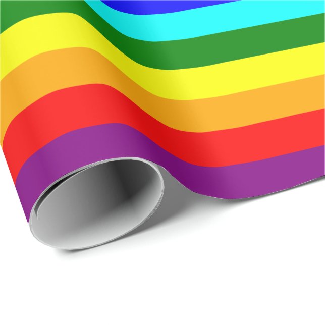 Bright Classic Rainbow Presentpapper (Rullad Hörn)