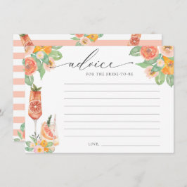 Bright Cocktail Advice for the Bride to be Tilläggskort