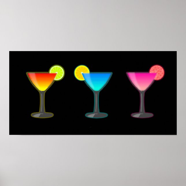 Bright Cocktail Trio Poster (Framsidan)