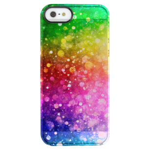 Bright Colorful Bokeh Modern Glitter Clear iPhone SE/5/5s Skal