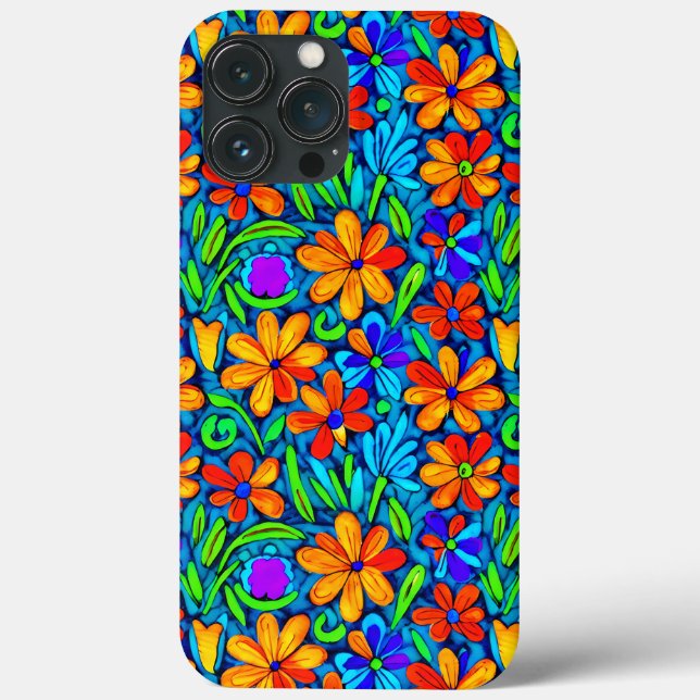 Bright Colorful Folk Art Flowers (Baksida)