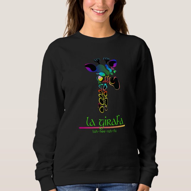 Bright Colorful Giraffe T Shirt (Framsida)