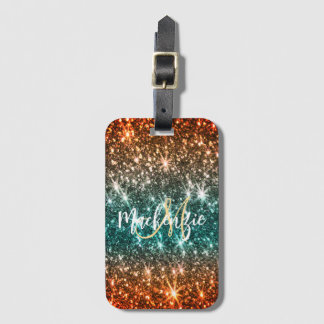 Bright Colorful Glitter Bagagebricka