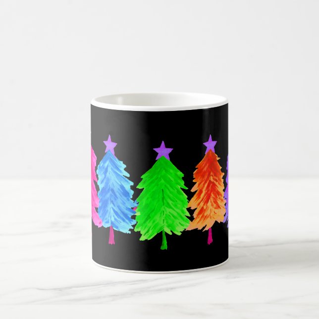Bright Colorful Julgranar Kaffemugg (Center)