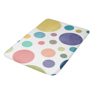 Bright Colorful Polka dots Badrumsmatta