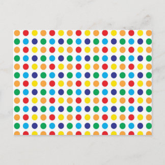 Bright Colorful Roligt Polka dots Girly Mönster Vykort