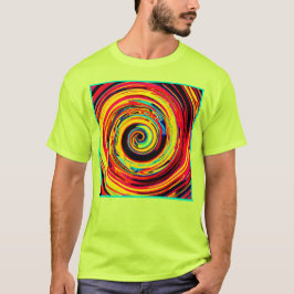 Bright Colorful Spiral Mönster T Shirt