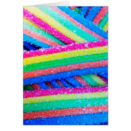 Bright Colororent Sugar Sweets Rainbow Candy Rand Hälsningskort