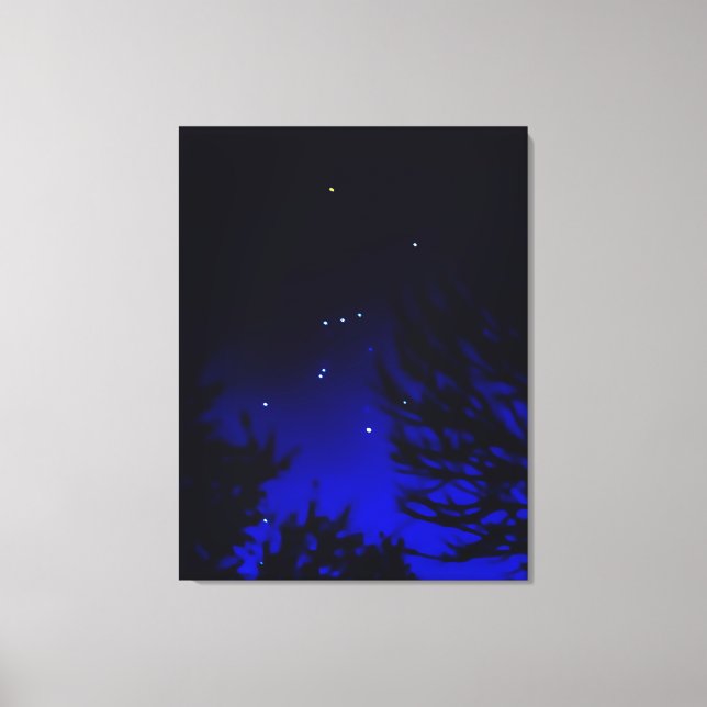 Bright Constellation of Orion with Betelgeuse Canvastryck (Framsida)