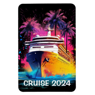 Bright Cruise Frakt med Handflatan Träd Magnet