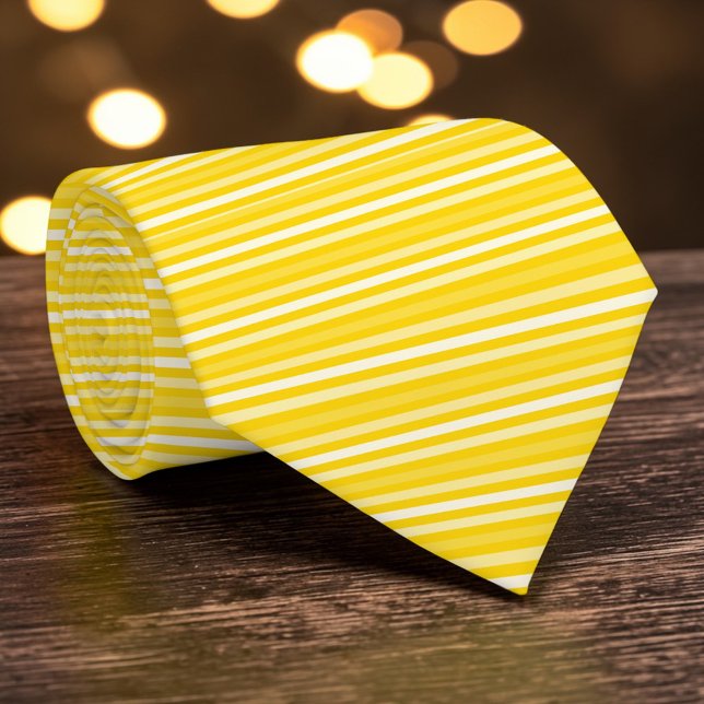 Bright Dark Yellow Color Stripes Necktie Slips (Skapare uppladdad)