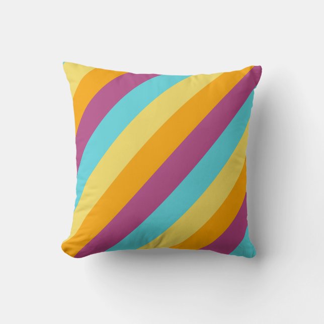 Bright Diagonal Rand Kudde (Framsida)