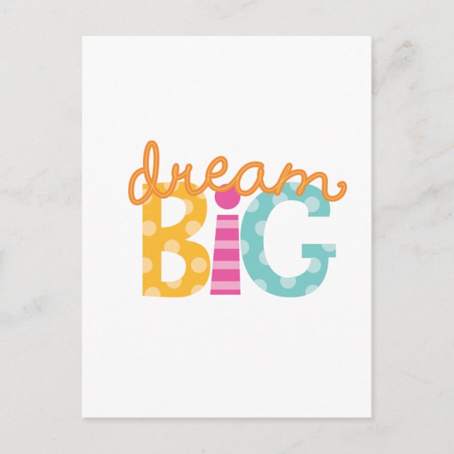 Bright Dream Big Logotyp Vykort (Framsida)