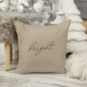 Bright ・ Elegant Minimal Beige Velvet-jul Kudde