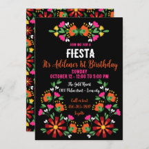 Bright Ethnic Flower Fiesta Mexican Embroidery