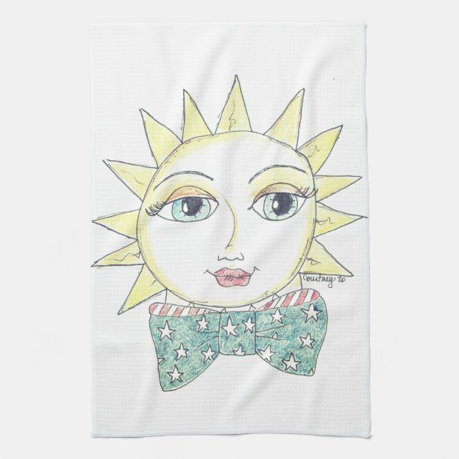 Bright Eyed Sol - Kitchen Towel Kökshandduk (Vertikal)