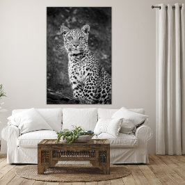 Bright-Eyed Young Leopard Canvastryck