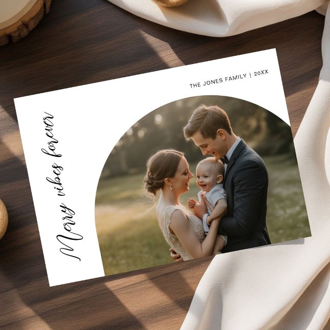 Bright Family-julkort, Merry Vibes Forever. Julkort (Skapare uppladdad)