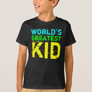 Bright Färg Världsmästare Kid Tee Shirt