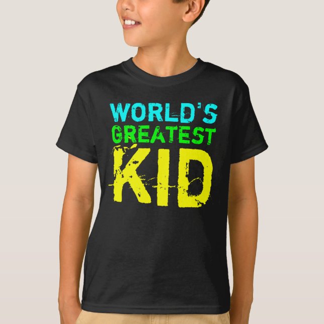 Bright Färg Världsmästare Kid Tee Shirt (Framsida)