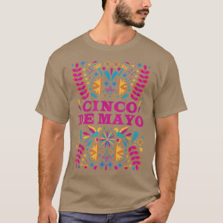 Bright Färgad Cinco De Mayo Flower Graphic for Wo T Shirt