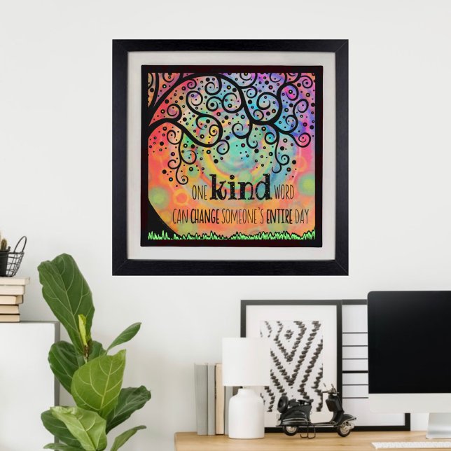 Bright färgad "en naturdag" poster (Skapare uppladdad)