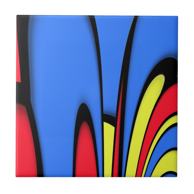 Bright Festive Färg Kakelplatta (Framsidan)