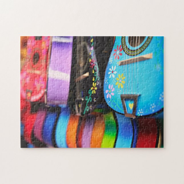 Bright Festive Musical Guitars Pussel (Horisontell)