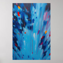 Bright Fireworks Abstrakt Art Poster
