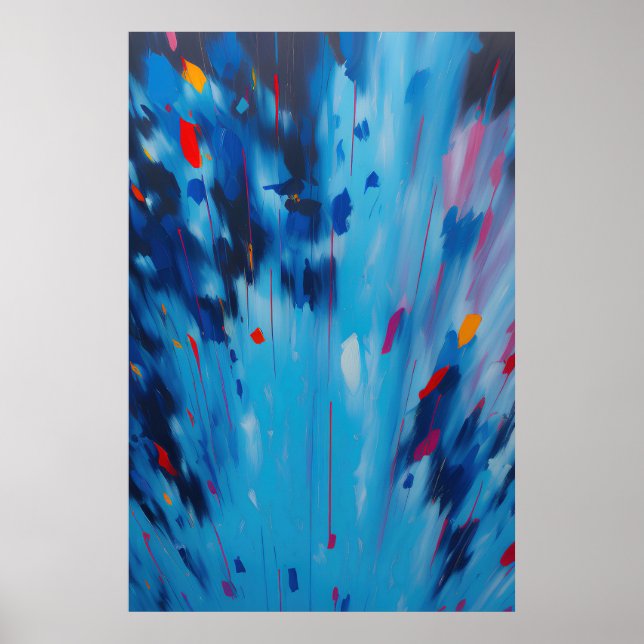 Bright Fireworks Abstrakt Art Poster (Framsidan)
