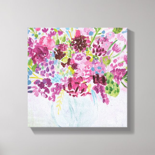 Bright Flower Bouquet Canvastryck (Framsida)