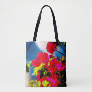 Bright Flowers Tote Tygkasse