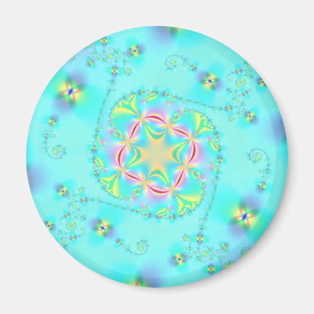 Bright Fractal Art Magnet (Framsidan)
