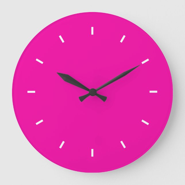 Bright Fuchsia Durable Complementable Färg Stor Klocka (Framsida)