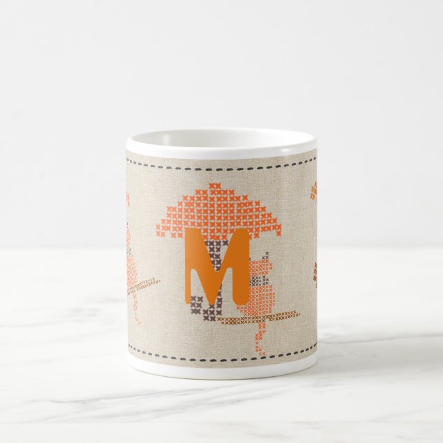 Bright Funny Cats Monogrammed Mugg (Center)