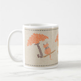 Bright Funny Cats Monogrammed Mugg