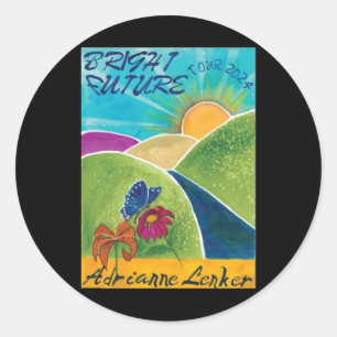 Bright Future Adrianne Lenker Sticker Runt Klistermärke