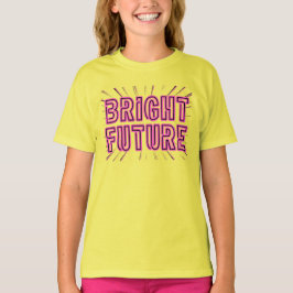 Bright Future i Rosa omgiven av sol-liknande strål T Shirt