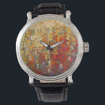 Bright Garden Mural of Vår Wildblommor Armbandsur<br><div class="desc">En majestätiskt ljusstark trädgårdsblomma med vilda blommor från vår som mittpunkt. Tim O'Toole gjorde det här fantastisk. Fläkt av Claude Monet eller Winslow Homer borde köpa det här jobbet!</div>