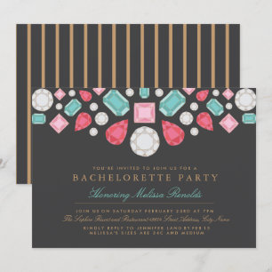 Bright Gems Bachelorette Party Inbjudan
