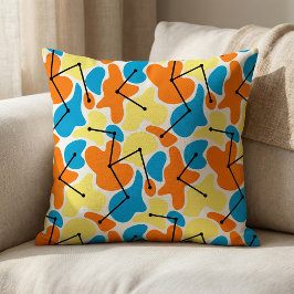 Bright Geometric Atomic Mid Century Mönster Tyg